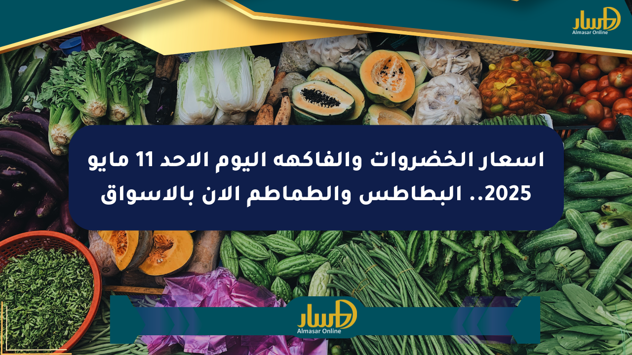 أسعار الخضروات والفاكهة اليوم الأحد 11 مايو 2025.. البطاطس والطماطم الآن بالأسواق